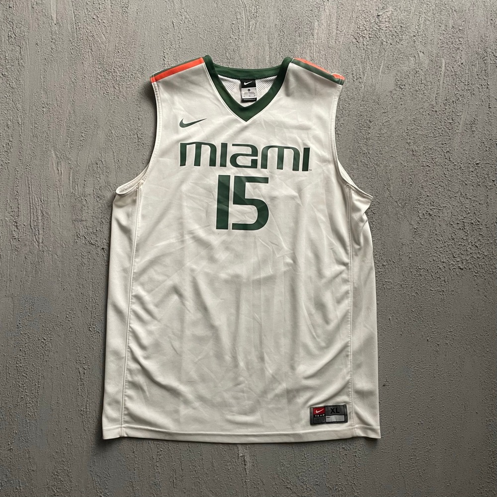 Nike Miami Hurricanes Basketball Jersey Mens XL White